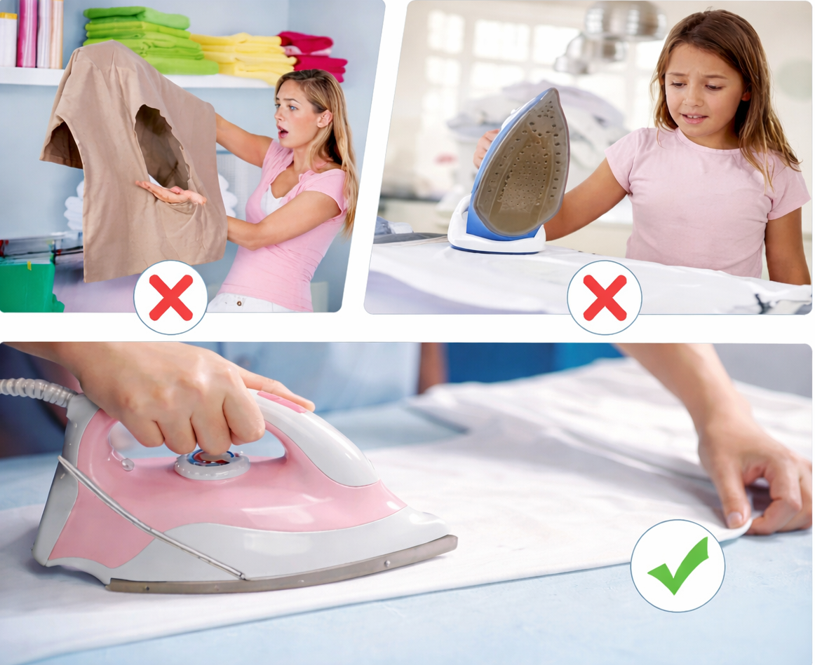 Teflon Iron Cover – Protect Clothes from Burns & Shine | Safe Ironing Solution