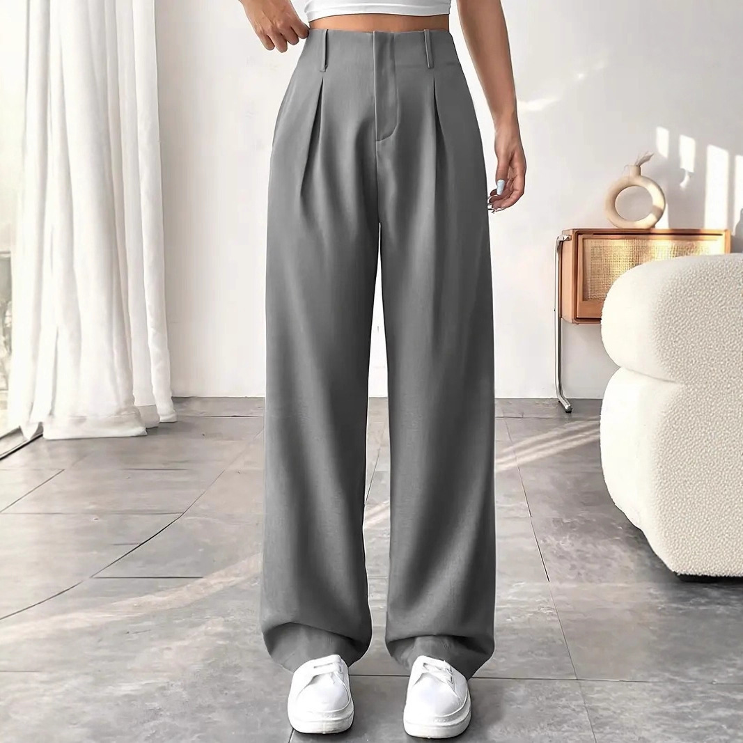 Ladies' High-waisted Slim-fit Suit Pants Wide-leg Floor-dragging Pants - Image 5