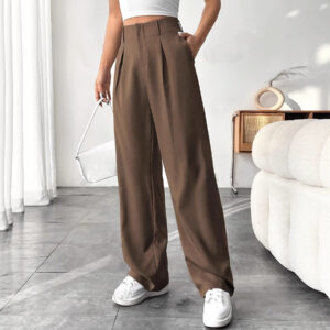 Ladies' High-waisted Slim-fit Suit Pants Wide-leg Floor-dragging Pants