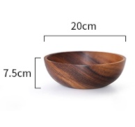Kitchen Natural Wooden Bowl Household Fruit Bowl Salad Bowl For Home Restaurant Food Container Wooden Utensils Note The Size Hot - Image 10