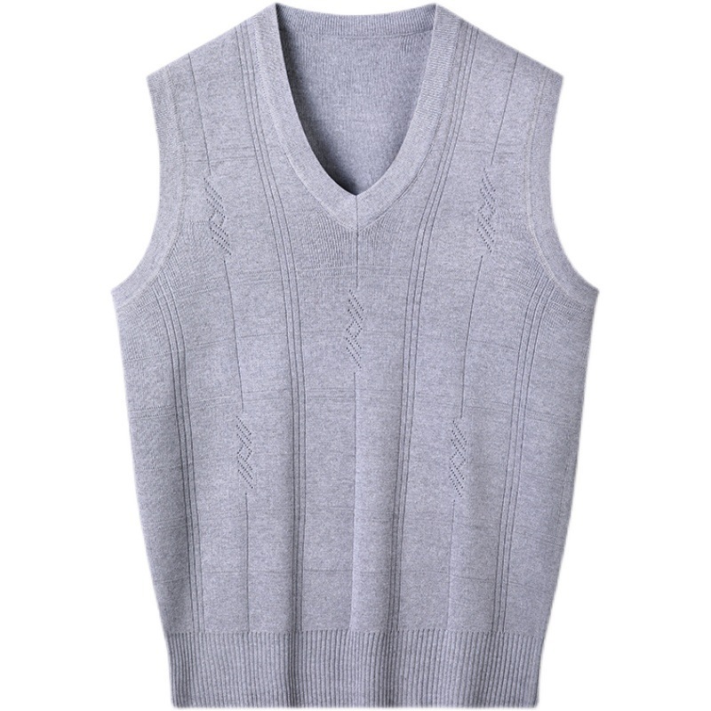 Spring And Autumn V-neck Loose Vest For Middle-aged And Elderly Men Casual Vest - Image 9
