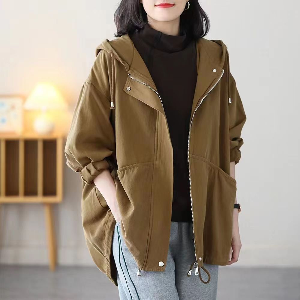 Fashion Casual Middle-aged Mom Hooded Younger Jacket Jacket - Image 6