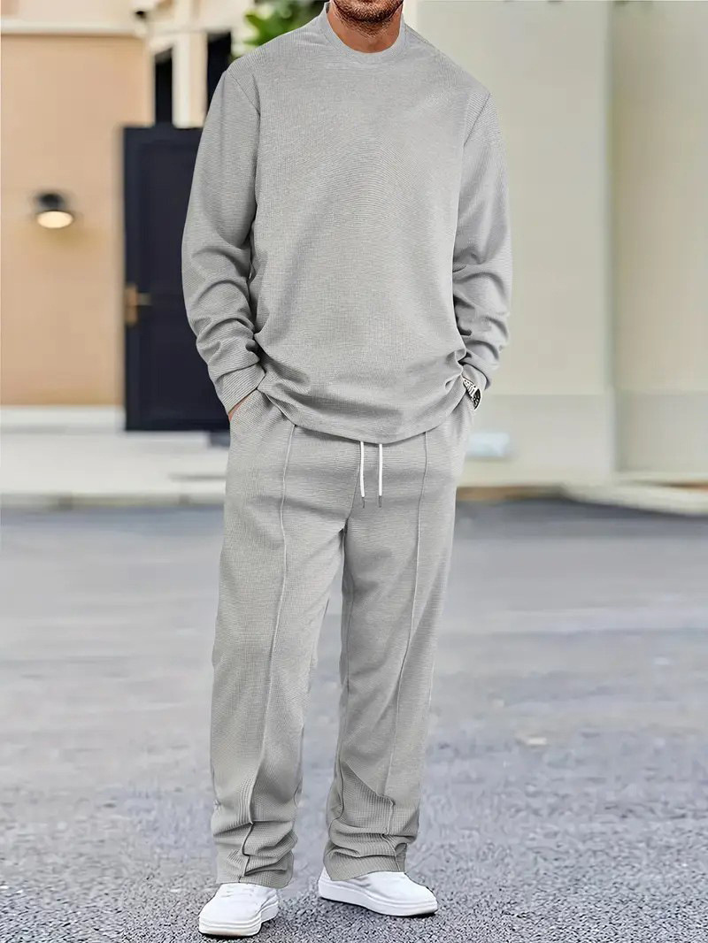 Mens Basic Minimalist Solid-Color Suit - Image 2