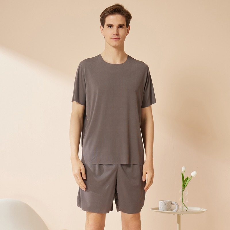 Men's/Couple Thin Section Traceless Ice Silk Home Wear - Image 6