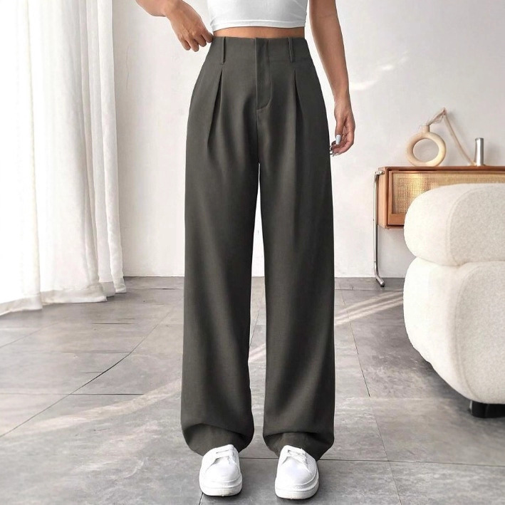 Ladies' High-waisted Slim-fit Suit Pants Wide-leg Floor-dragging Pants - Image 3