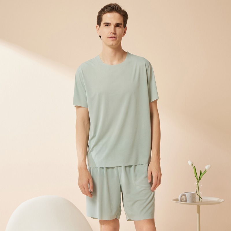 Men's/Couple Thin Section Traceless Ice Silk Home Wear - Image 3