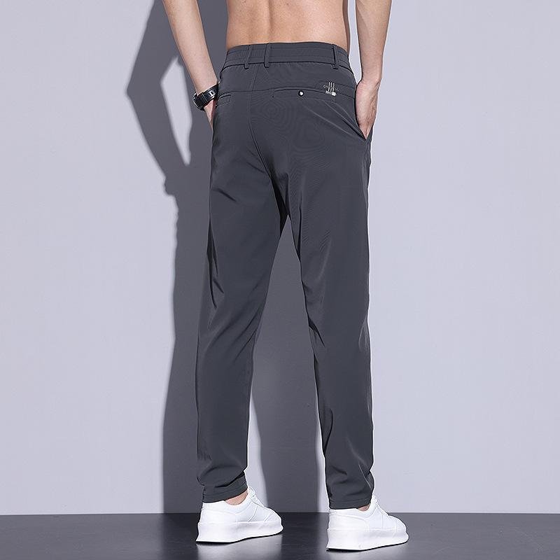 Men's Casual Pants Athletic Slim-fit Straight-leg Suit Trousers - Image 4