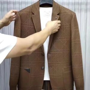 Men's AutumnWinter Suit Jacquard Sweater Outerwear
