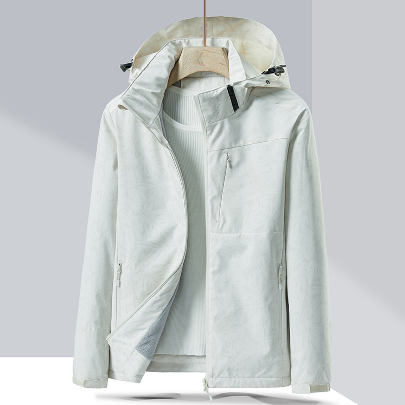 Couple Single-layer Jacket Windproof Sports Fleece-lined Padded Overalls - Image 6