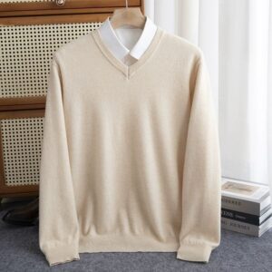 Men's Slimming Crew-neck Long-sleeve Pullover Sweater