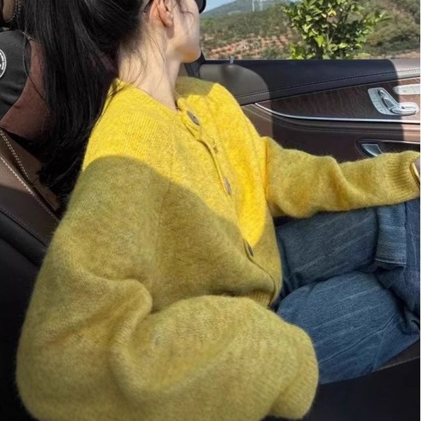 Loose Knitted Cardigan Women Wear Lazy Sweater Coat - Image 2