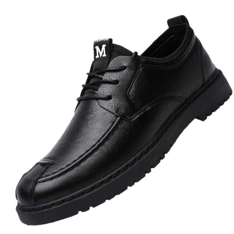 Men's Casual Lace-up Commuter Trendy Leather Shoes - Image 5