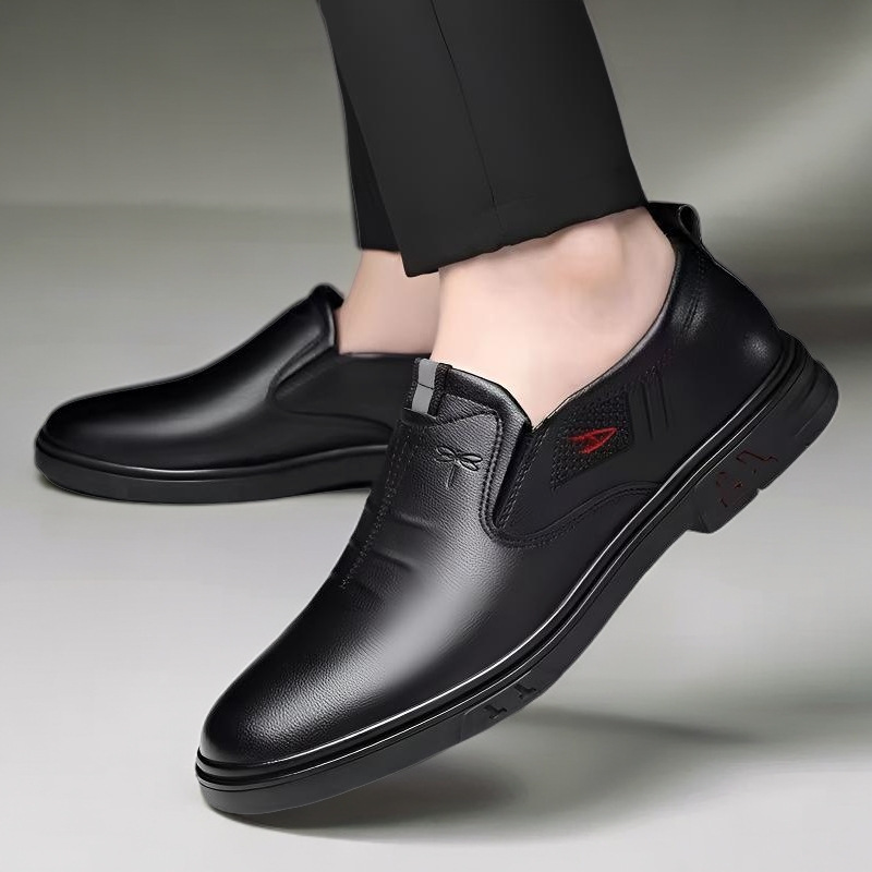 Men's Casual Leather Shoes Slip-on Soft Sole Soft Leather - Image 2