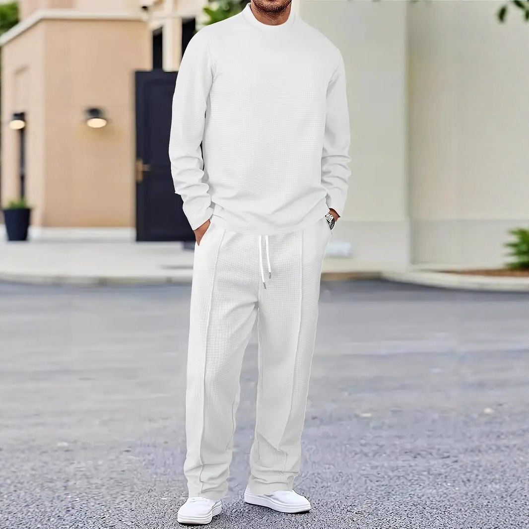 Mens Basic Minimalist Solid-Color Suit - Image 6