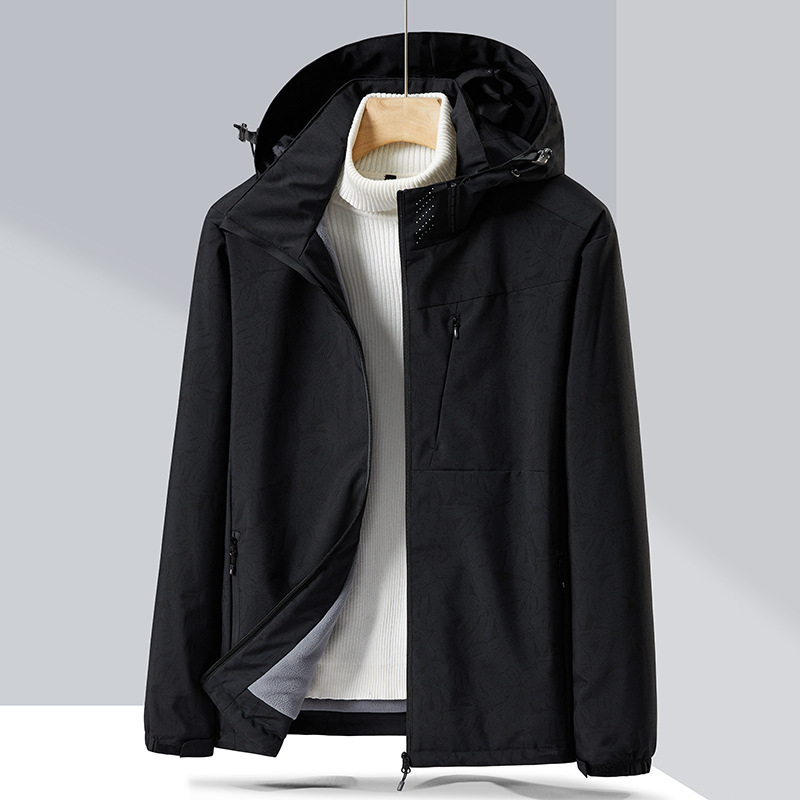 Couple Single-layer Jacket Windproof Sports Fleece-lined Padded Overalls - Image 2