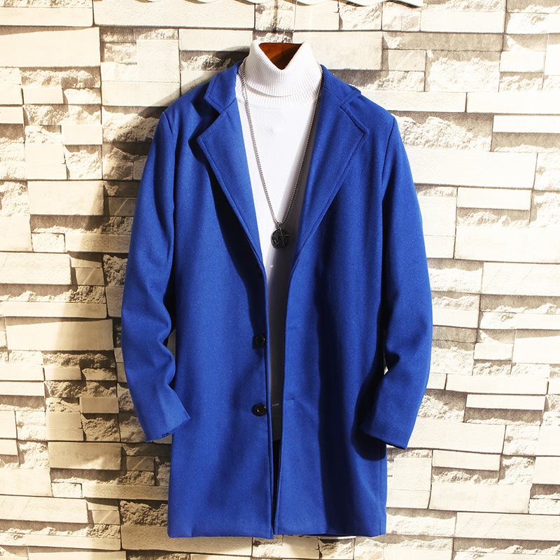 Wool Coat, Mid-length Men's Outerwear - Image 2