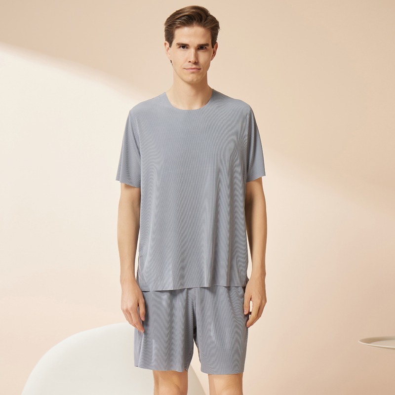 Men's/Couple Thin Section Traceless Ice Silk Home Wear - Image 4