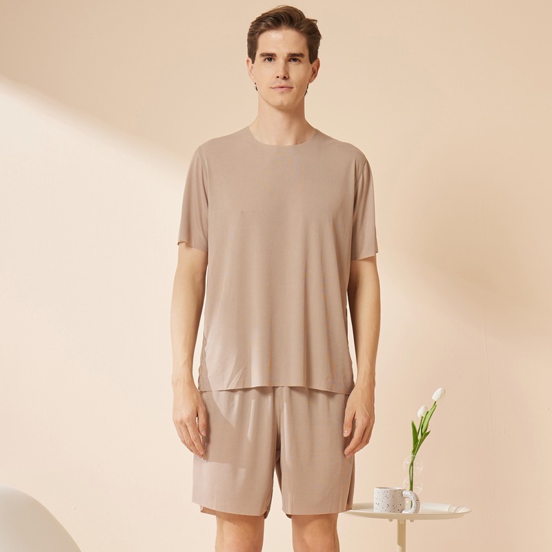 Men's/Couple Thin Section Traceless Ice Silk Home Wear - Image 10