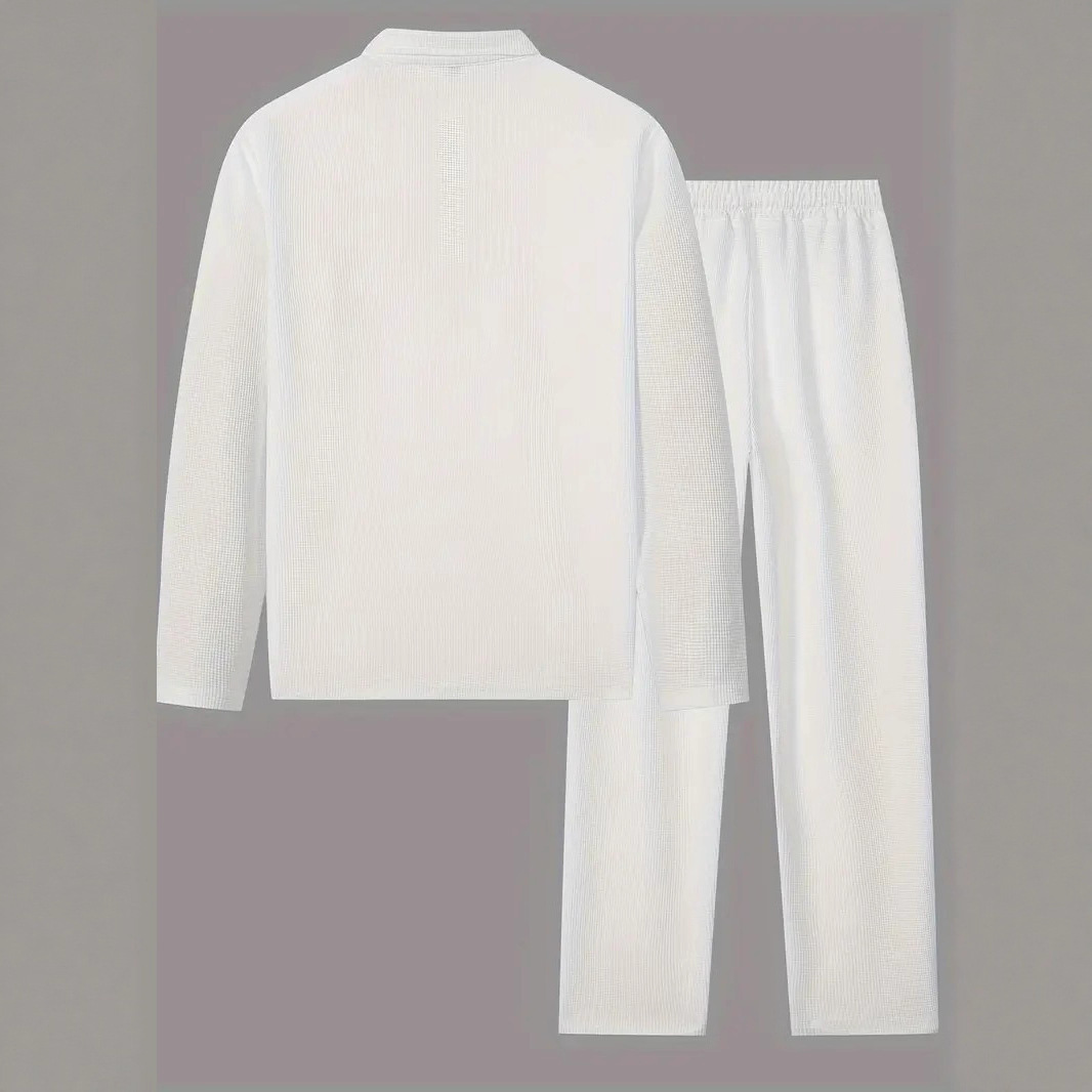 Mens Basic Minimalist Solid-Color Suit - Image 4