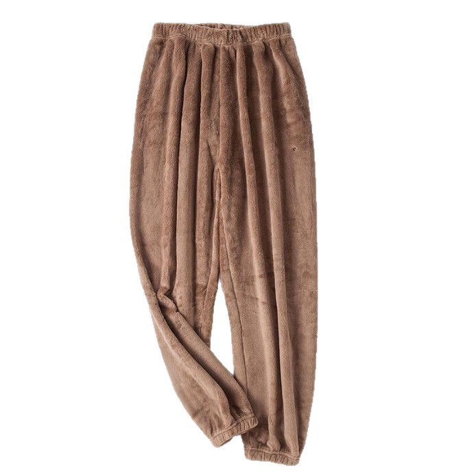 Loose-fitting Ankle-cinched Casual Pants With A Brushed Liningextra-thick And Cozy For Lounging At Home - Image 8