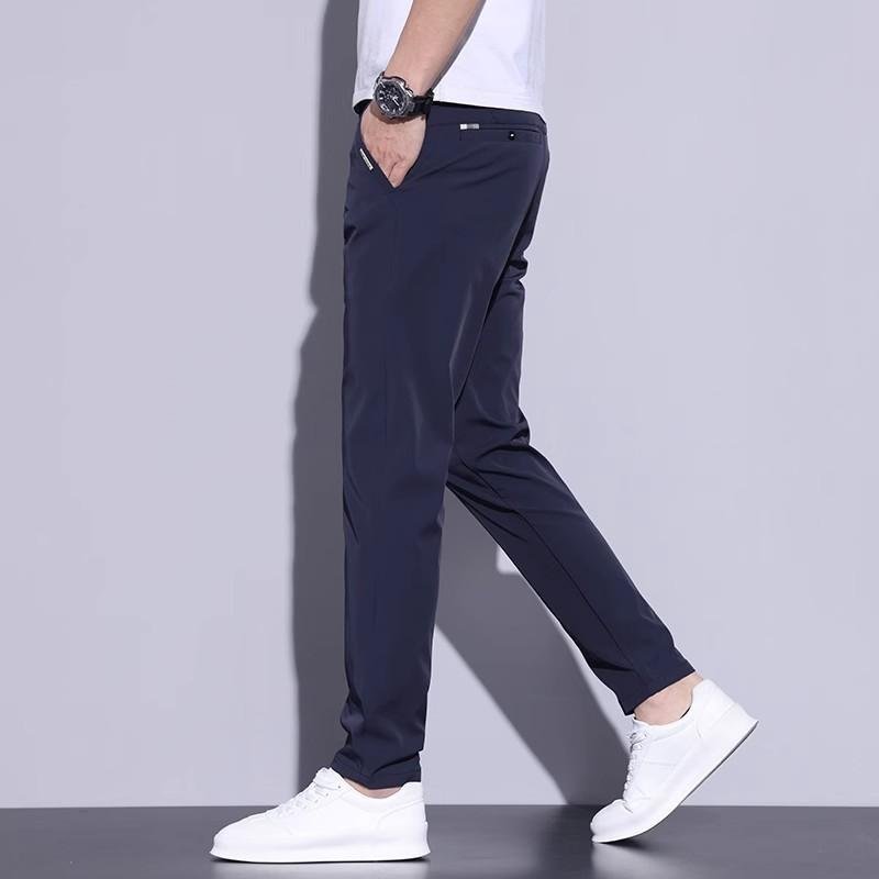 Men's Casual Pants Athletic Slim-fit Straight-leg Suit Trousers - Image 3