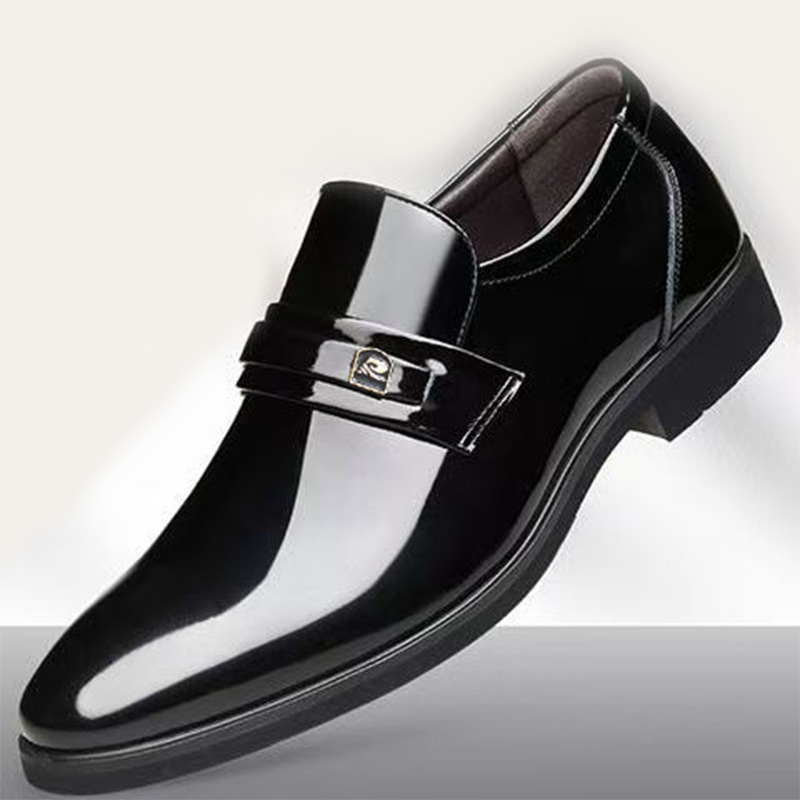 Dress Leather Shoes With A Mirror Like Slip On Design - Image 3