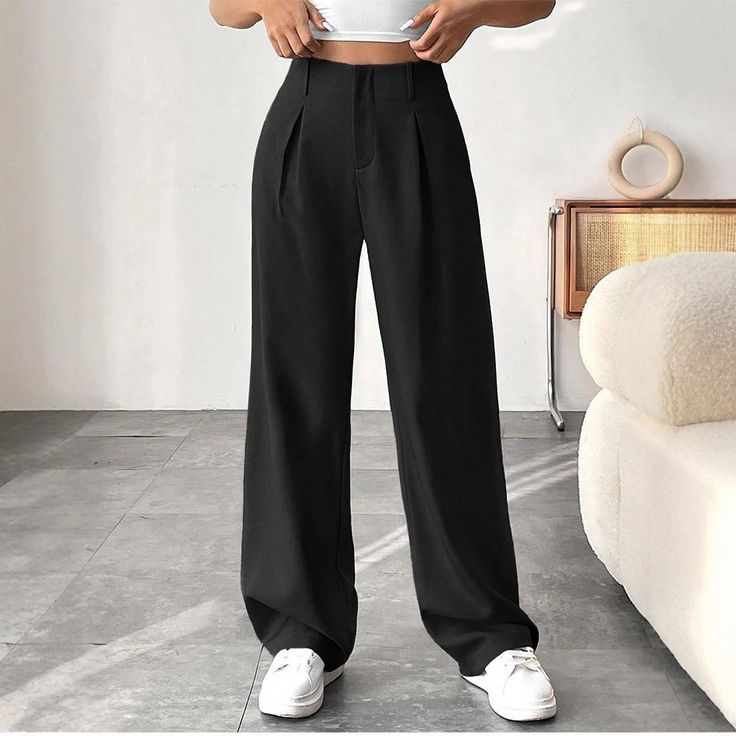 Ladies' High-waisted Slim-fit Suit Pants Wide-leg Floor-dragging Pants - Image 4