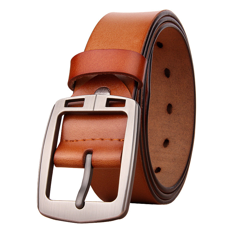 Cowhide Young And Middle-aged Retro Men's Belt - Image 3