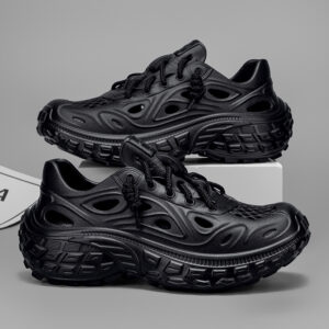 Summer Outdoor Non-slip Sandals Men's Thick-soled Poop Feeling Couple Hole Shoes Covered Heel Slippers