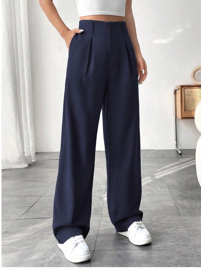 Ladies' High-waisted Slim-fit Suit Pants Wide-leg Floor-dragging Pants - Image 6