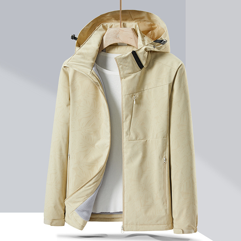 Couple Single-layer Jacket Windproof Sports Fleece-lined Padded Overalls - Image 8