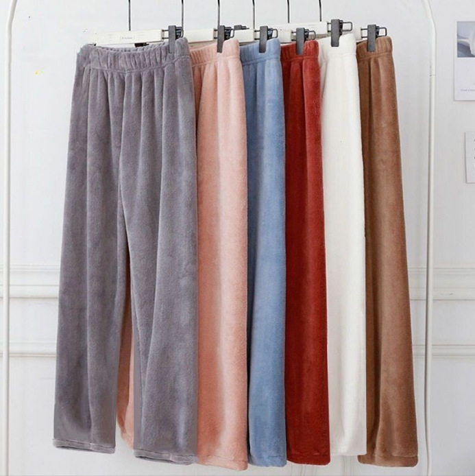 Loose-fitting Ankle-cinched Casual Pants With A Brushed Liningextra-thick And Cozy For Lounging At Home - Image 2