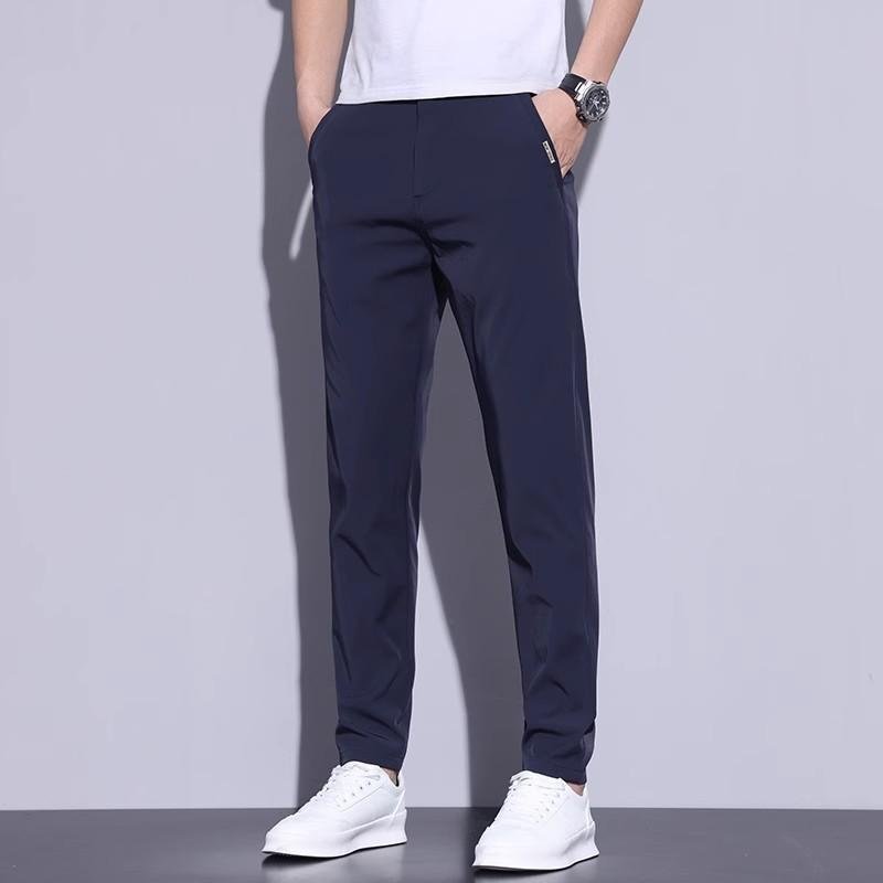 Men's Casual Pants Athletic Slim-fit Straight-leg Suit Trousers - Image 2