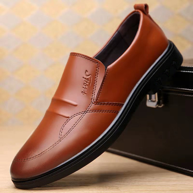 Mens Breathable Casual Business Leather Shoestrendy And Versatile - Image 3