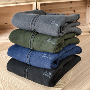 Men's Embroidered Polar Fleece Solid Color All-match Casual Jacket