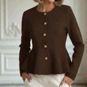 Womens Short-skirt Hemline Stockinette Sweater