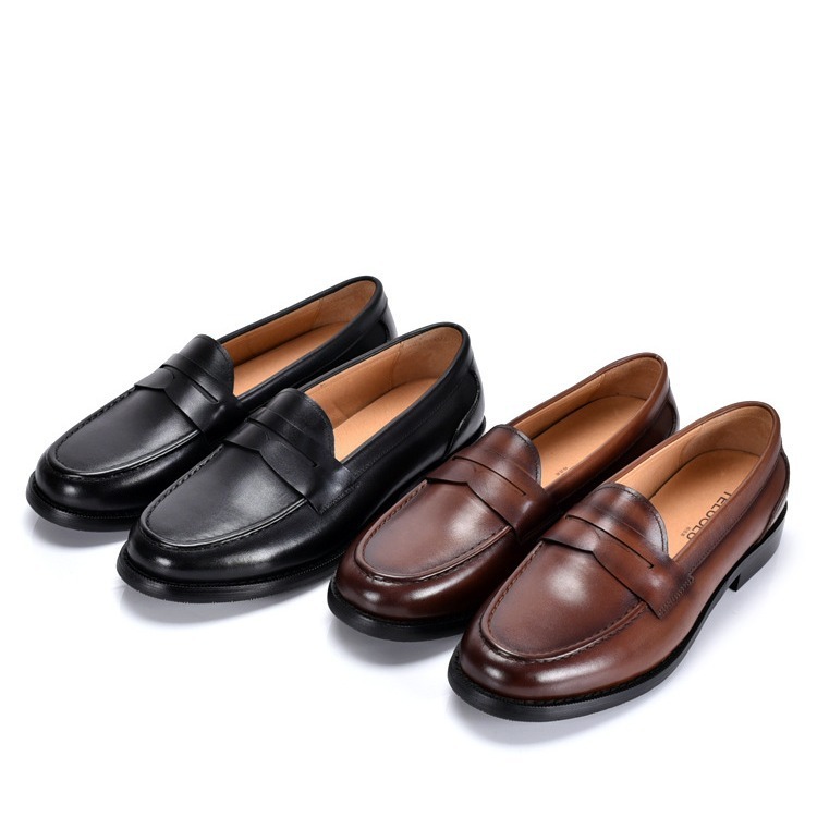 Mens British-style Vintage Slip-on Low-cut Loafers - Image 4