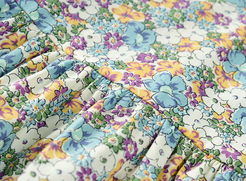 Girls Dress Summer Cotton Princess Dress Baby Children Floral Skirt - Image 2