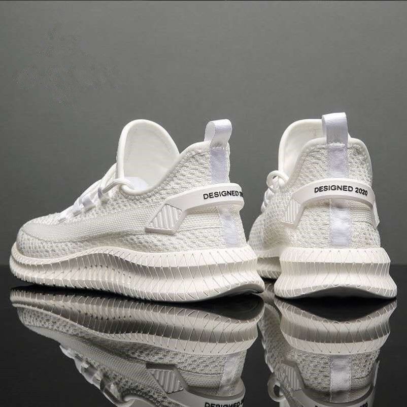 All Black Work Shoes Men's Mesh Men's Shoes Breathable Lightweight Mesh Shoes Summer Mesh Sports Casual Shoes - Image 2