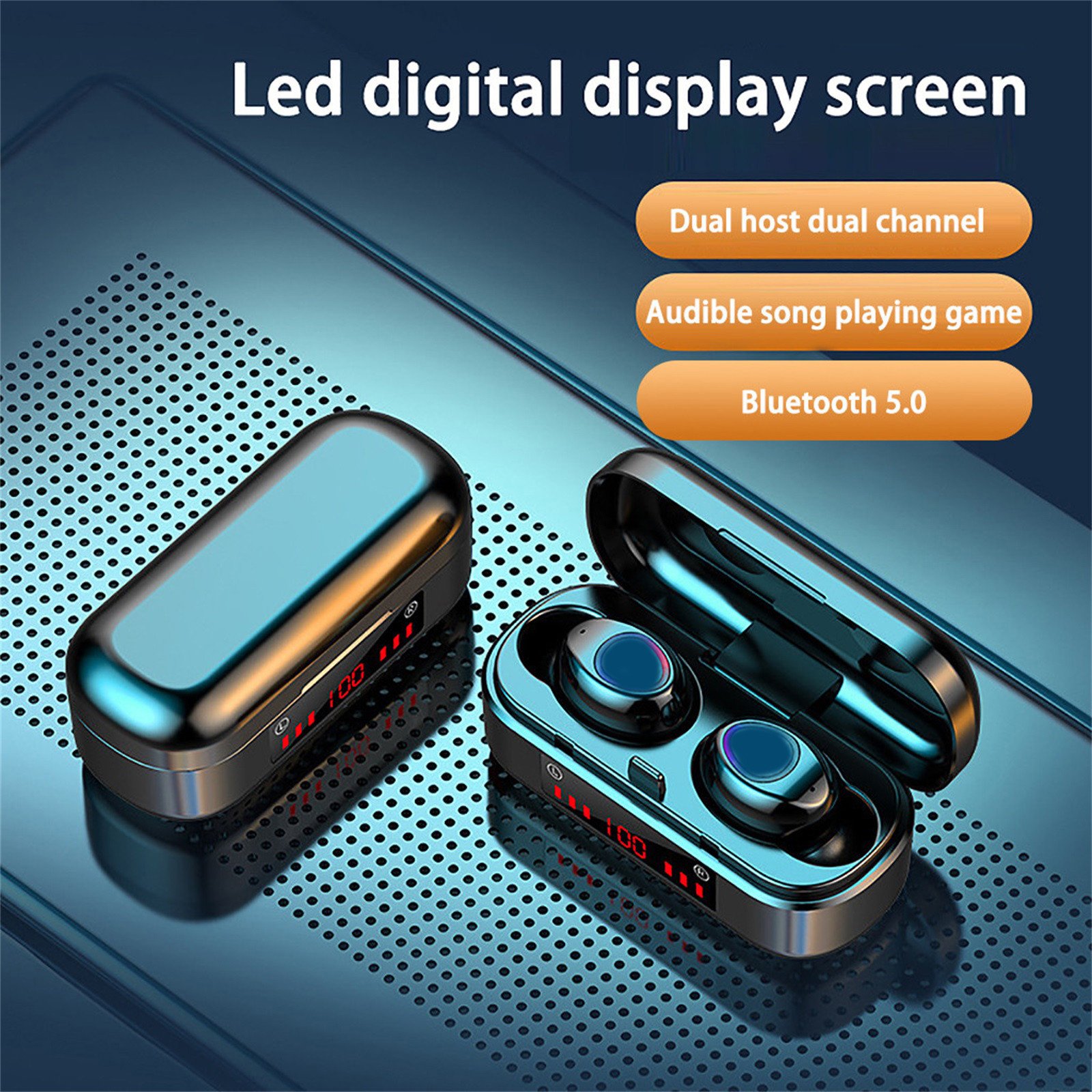 Wireless Bluetooth Touch Headset Mini Binaural Cross Border Tws Battery Display 5.0 - Image 2