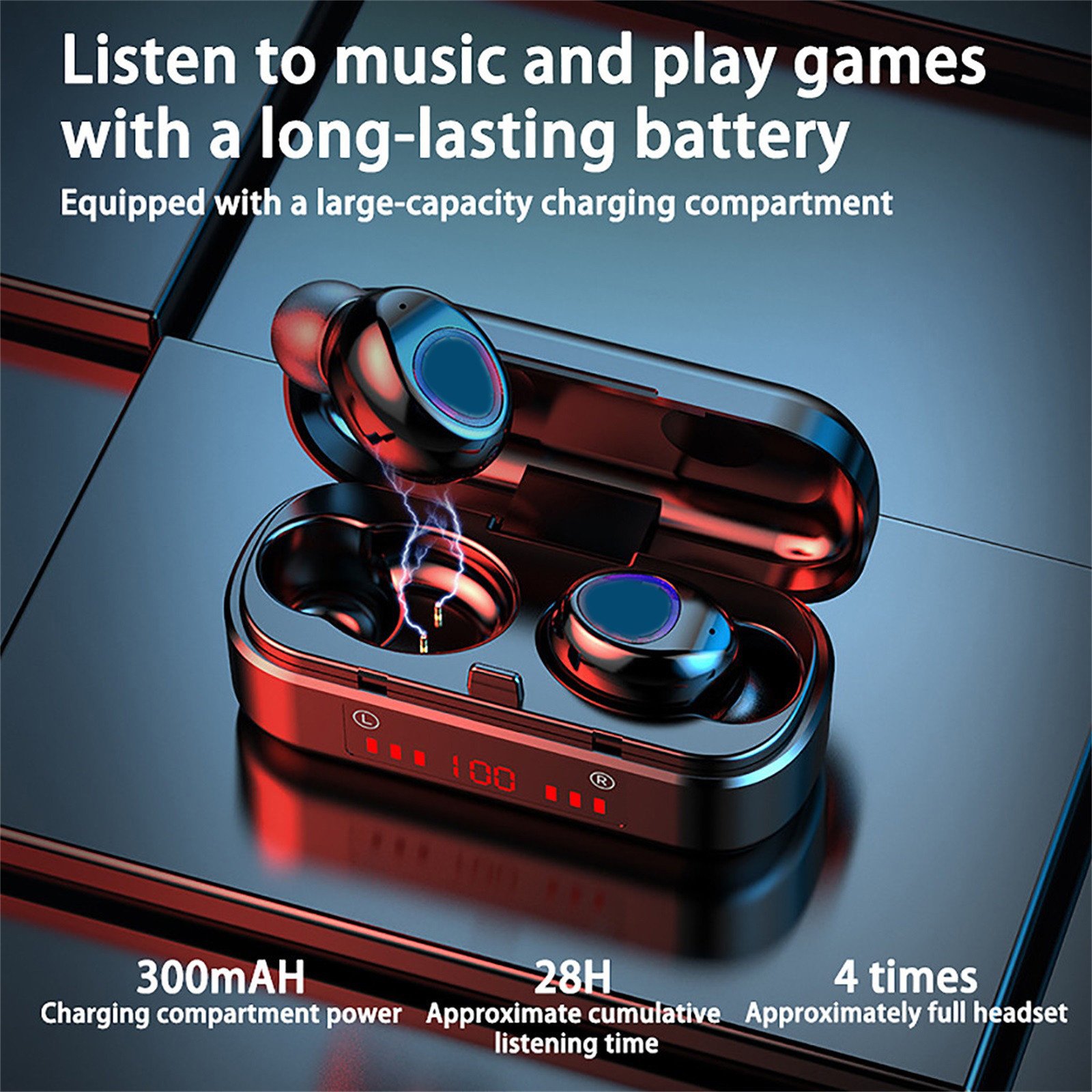 Wireless Bluetooth Touch Headset Mini Binaural Cross Border Tws Battery Display 5.0 - Image 6