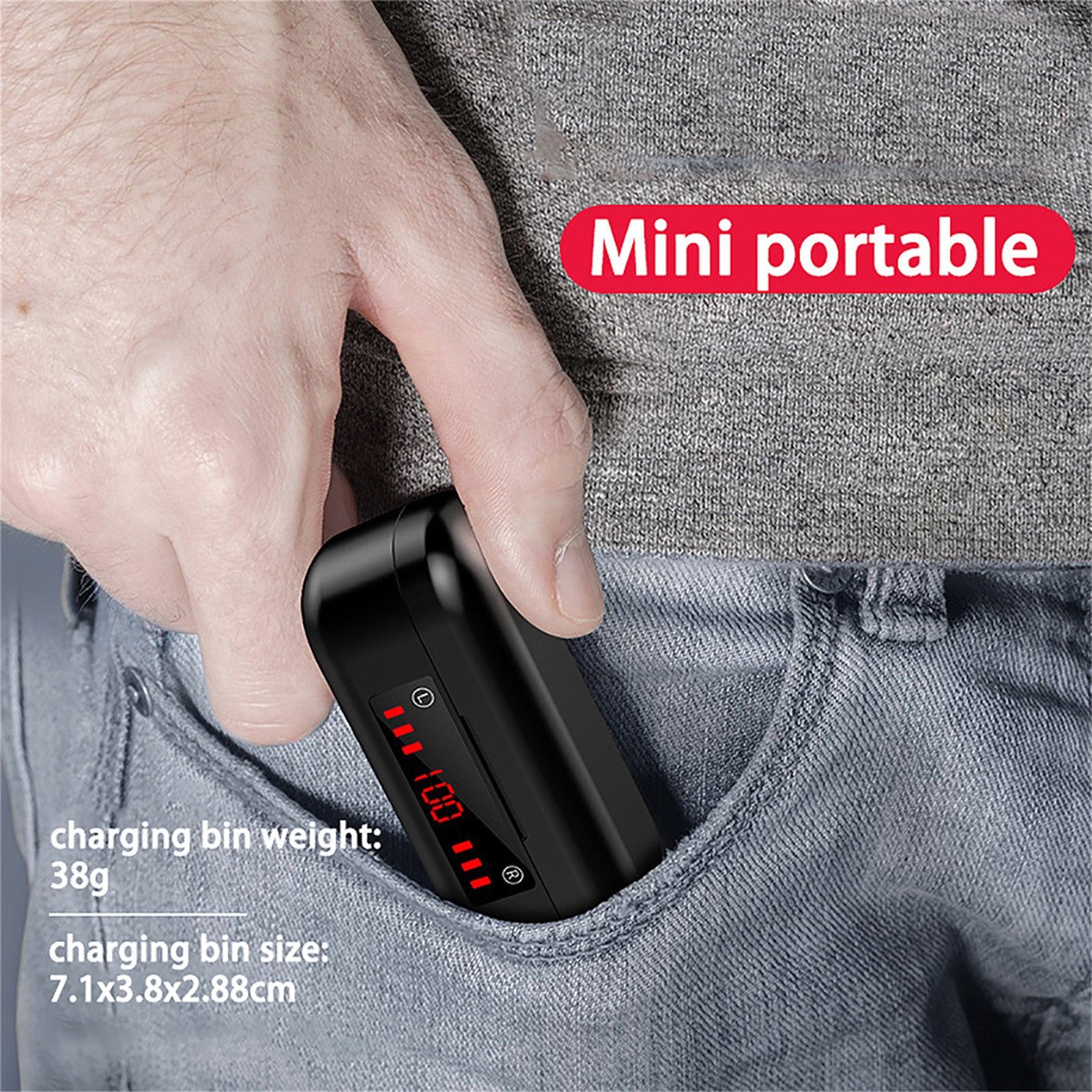 Wireless Bluetooth Touch Headset Mini Binaural Cross Border Tws Battery Display 5.0 - Image 5