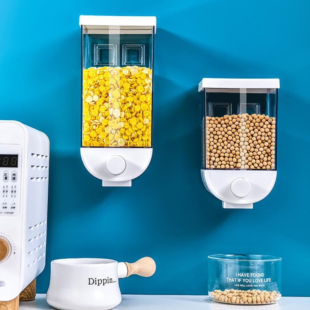Kitchen Food Storage Easy Press Container Cereal Dispenser Wall Mounted Food Storage Box - Image 8