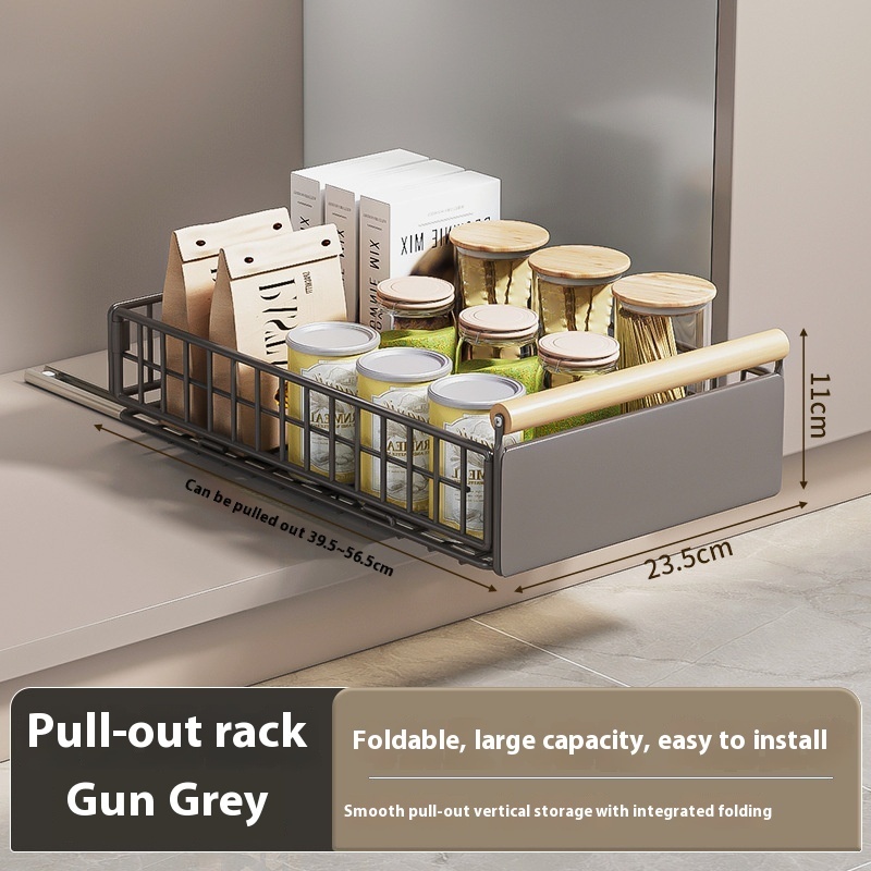 Kitchen Bathroom Multifunctional Foldable Pull Storage Basket - Image 6