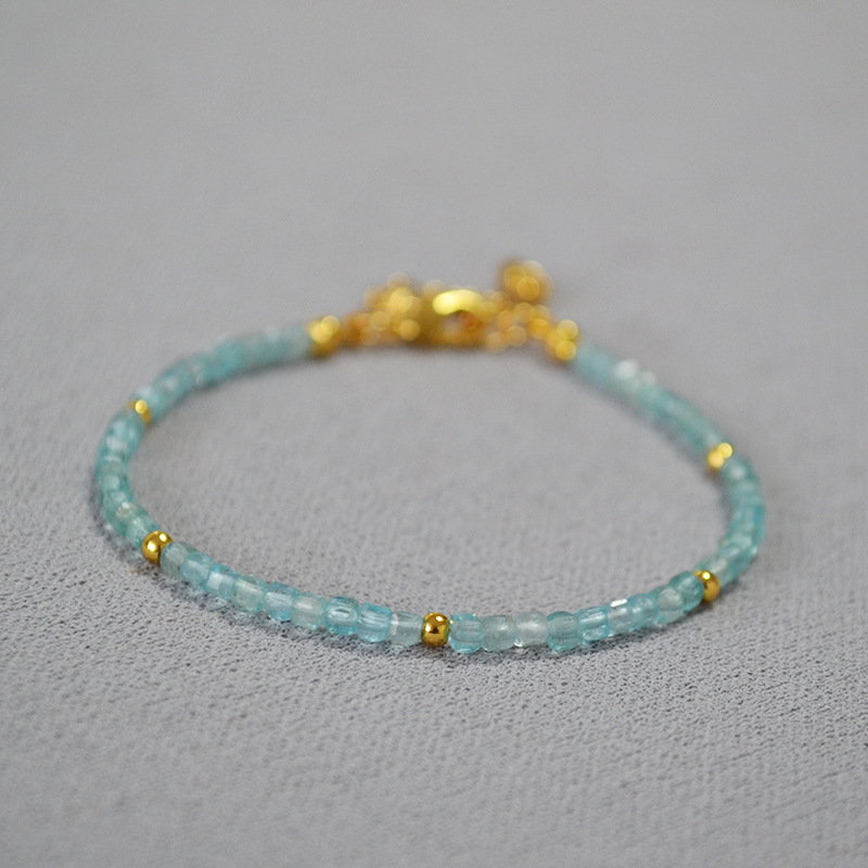 Retro Raw Phoenix Stone Aquamarine Bracelet For Women - Image 5