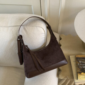 Retro Niche Hand-held Dumpling Versatile Casual Suede Crossbody Shoulder Bag