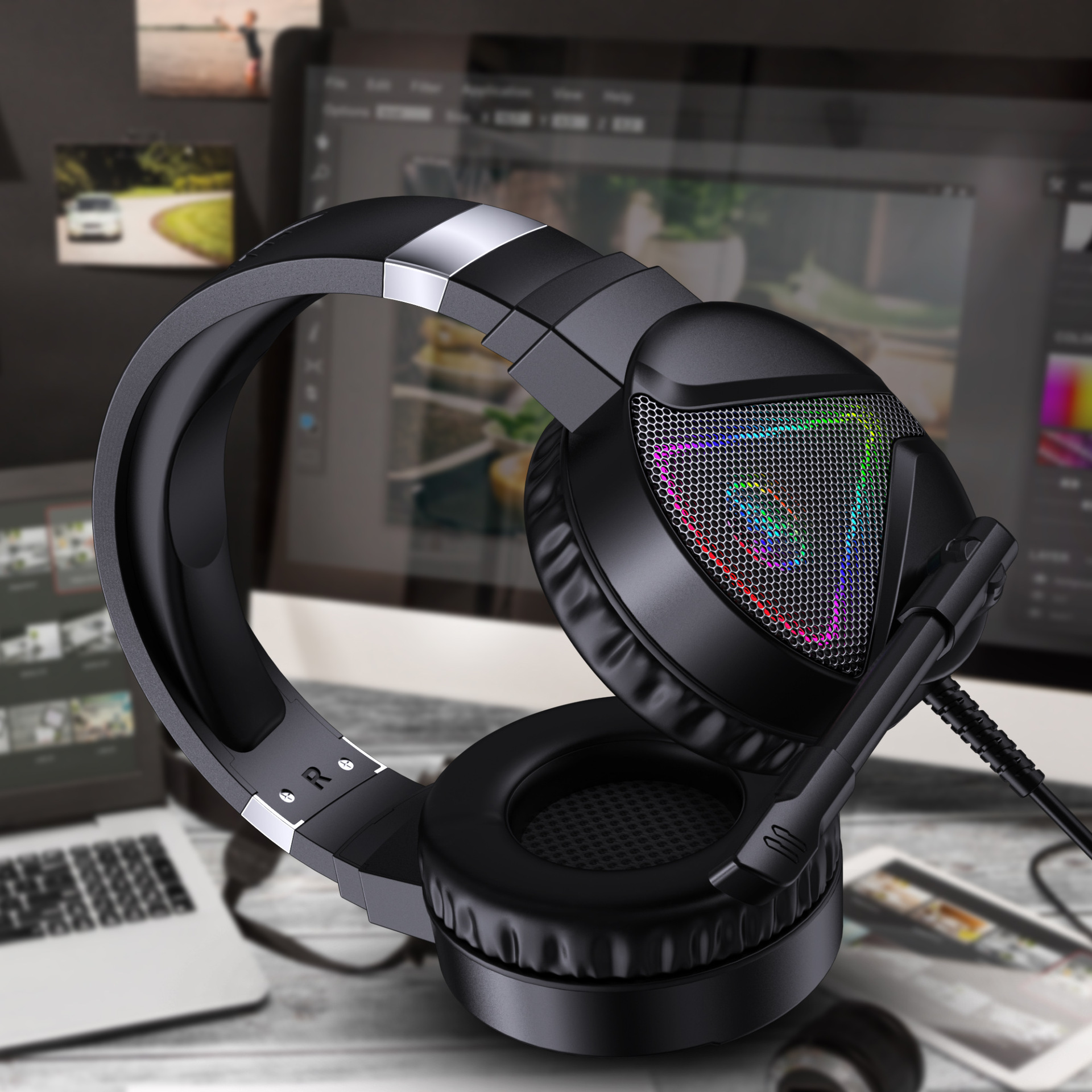 RGB Luminous ABS Headset - Image 4