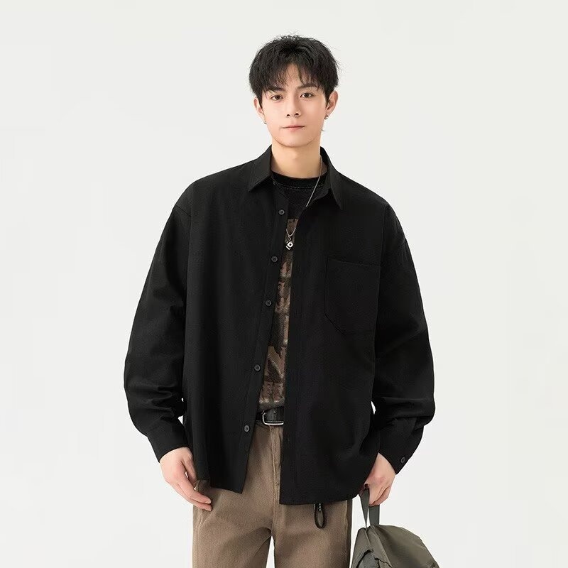 Men's Retro Loose Casual Long Sleeve Shirt - Image 2