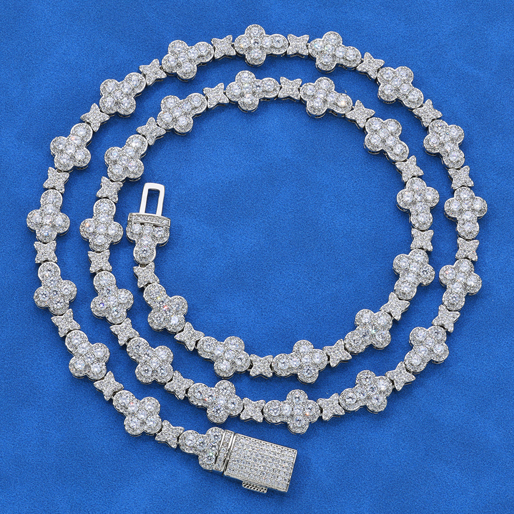 10mm Cross And Star Zircon Necklace Hip-Hop Jewelry - Image 3