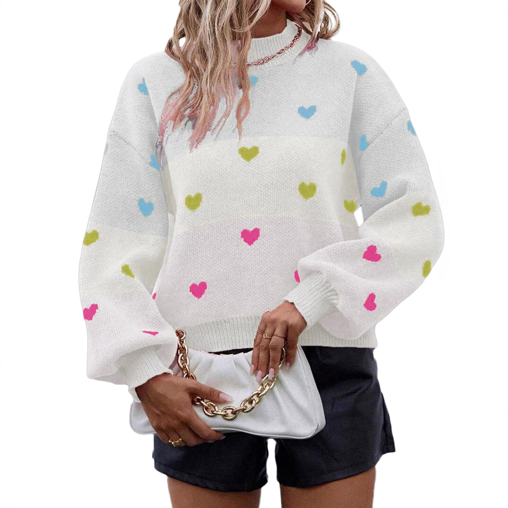 Relaxed-fit Long-sleeve Turtleneck Knit Casual Pullover Sweater - Image 4